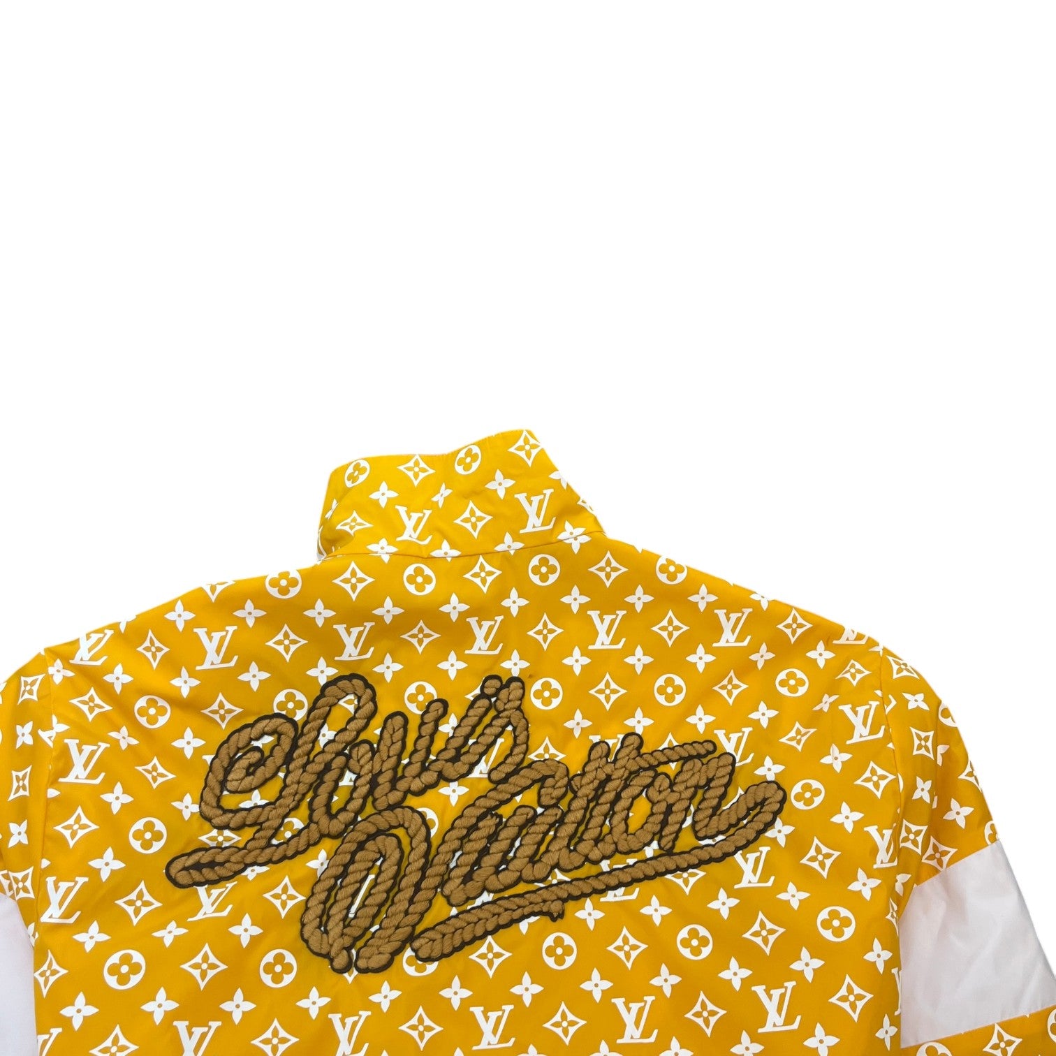 Men's Monogram Embroidered Logo Windbreaker Yellow Size IT 48 / M - Photo 6