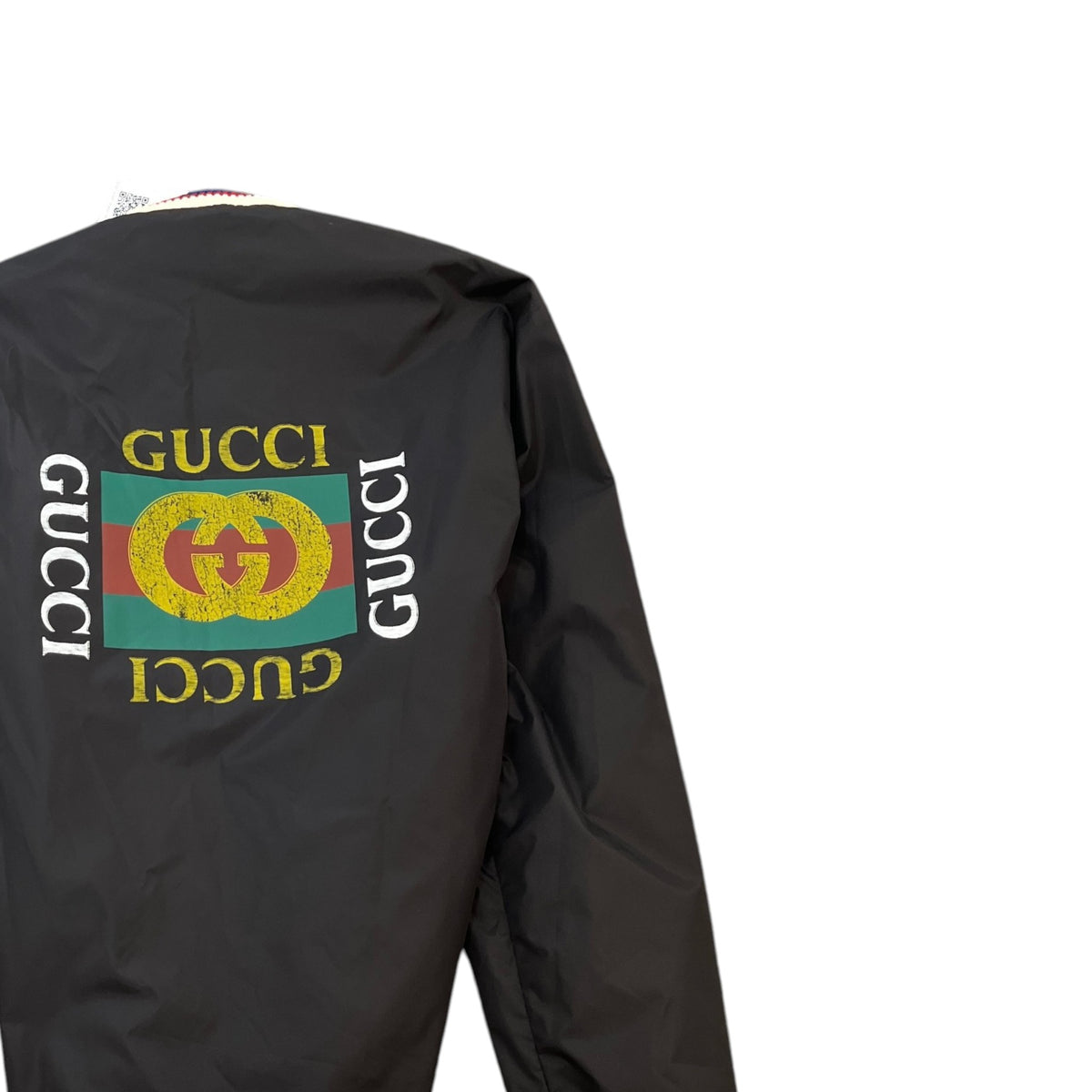 Men's Logo Print Windbreaker Black Size L - Photo 4