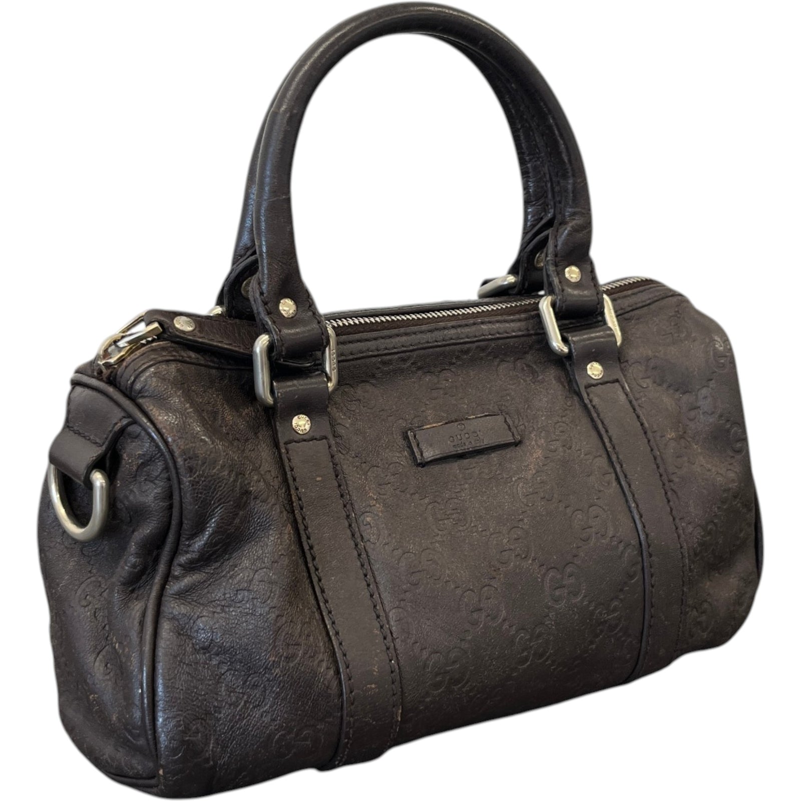 Women's Embossed Guccissima  Joy Bag Brown - Photo 4