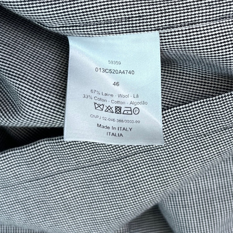 Dior Men's Homme Patterned Long Sleeve Shirt Grey Size S