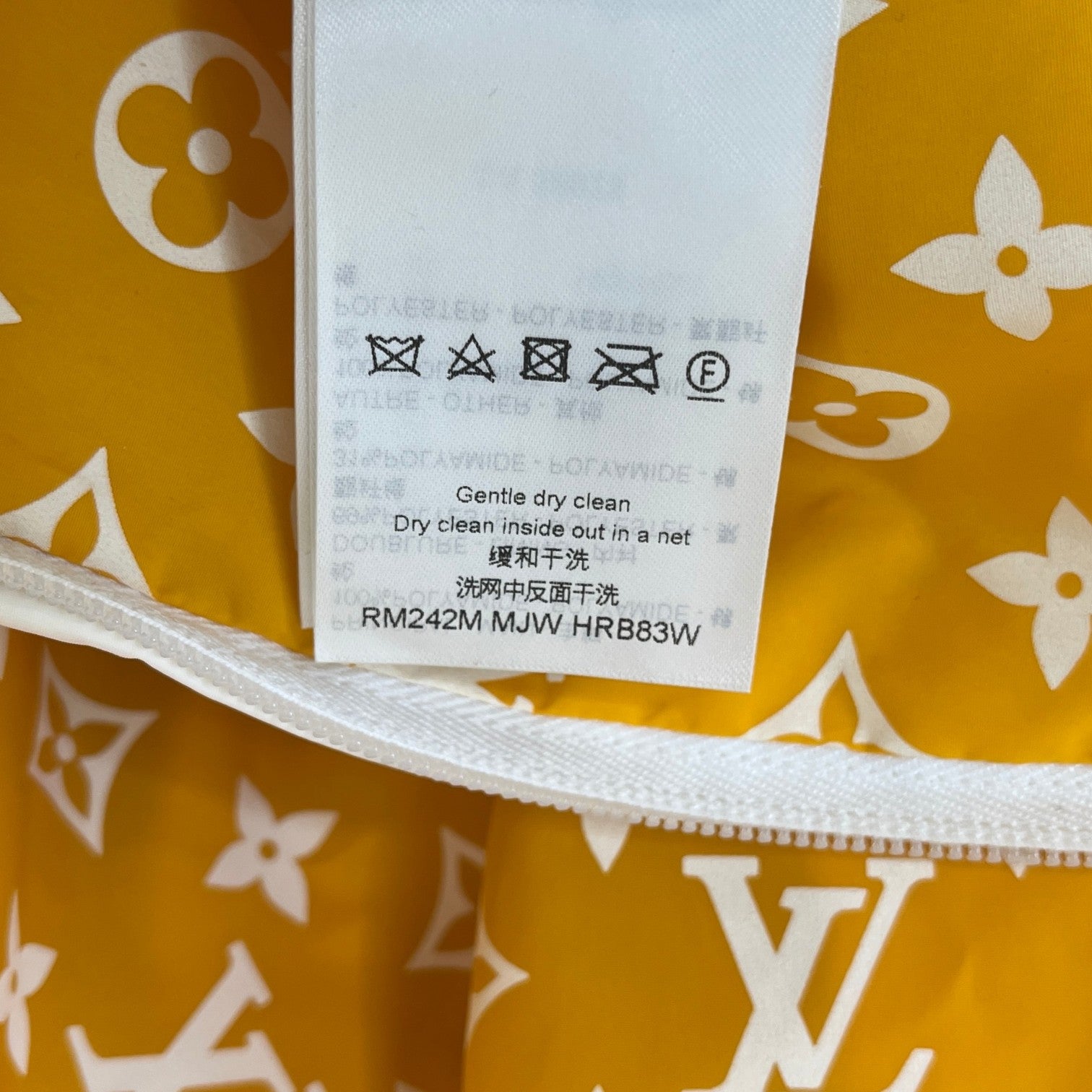 Men's Monogram Embroidered Logo Windbreaker Yellow Size IT 48 / M - Photo 8