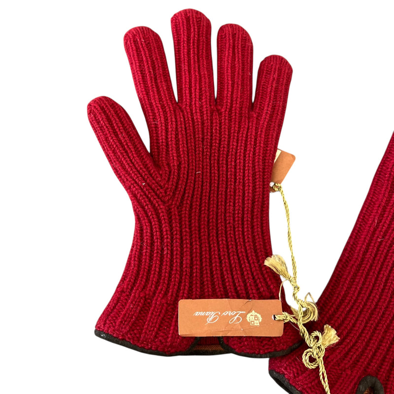Men's Knit Cashmere Gloves Red