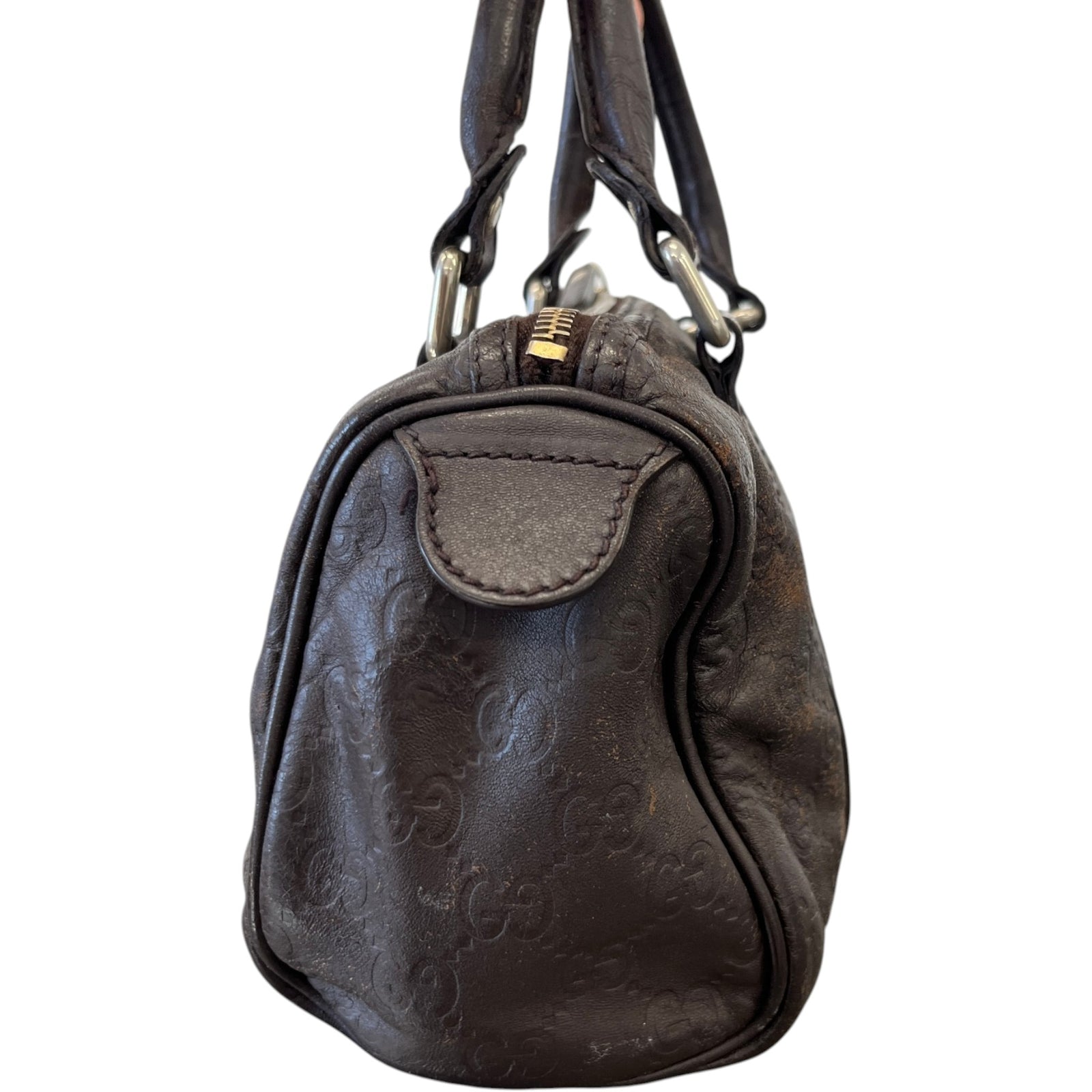 Women's Embossed Guccissima  Joy Bag Brown - Photo 6
