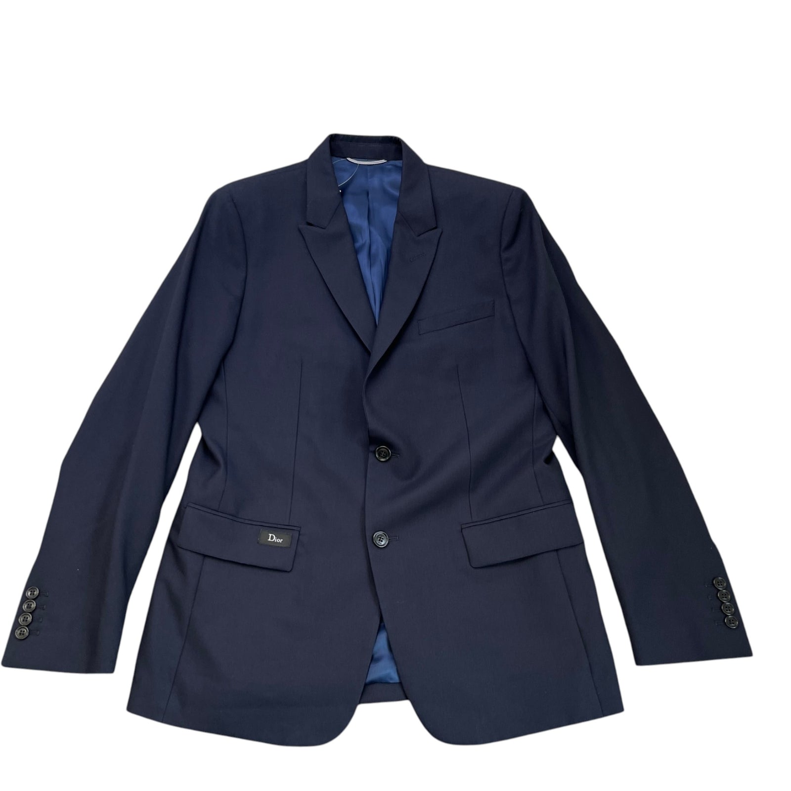 Men's Logo Patch Suit Jacket Navy Size IT 48 / M - Photo 1