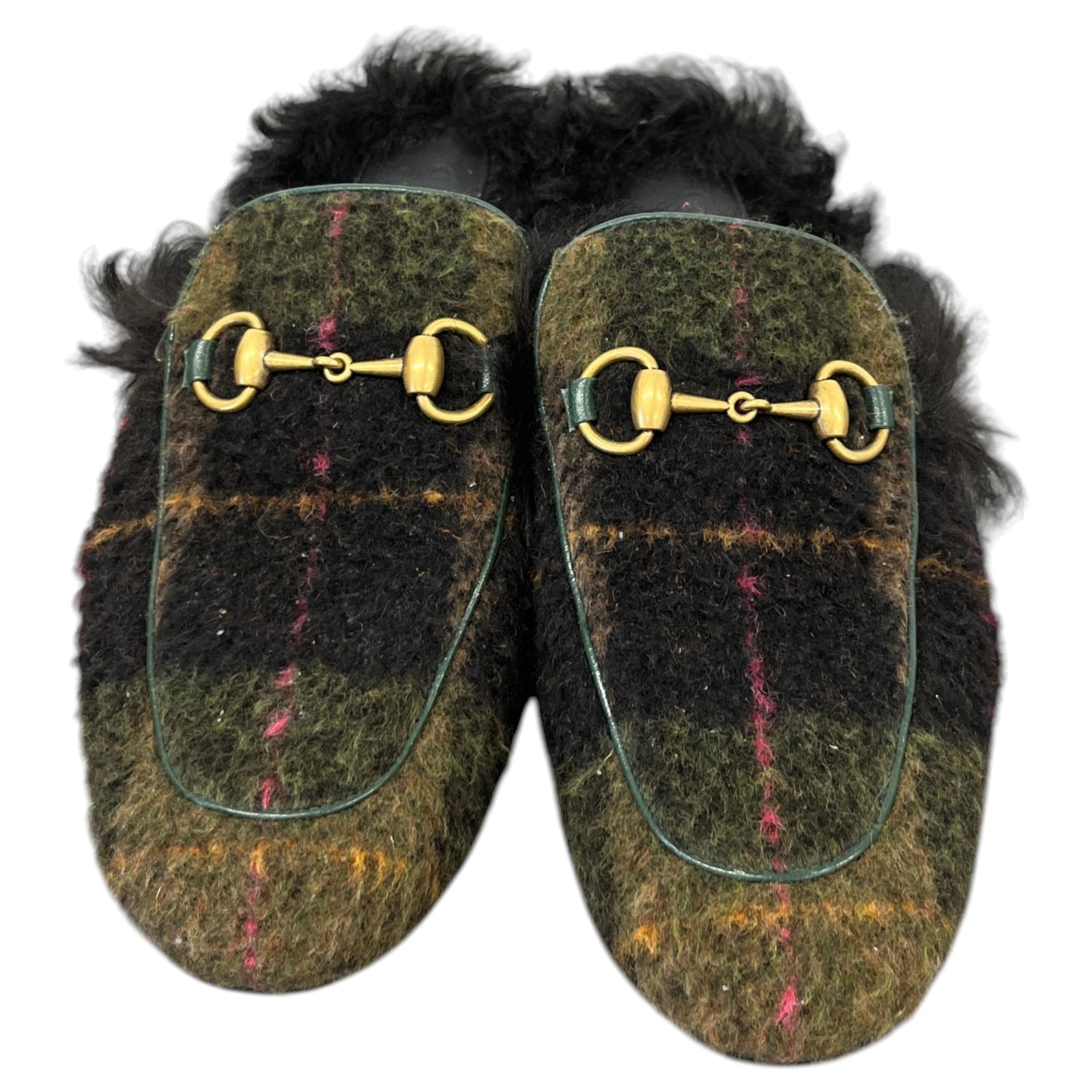 Men's Princetown Tartan Mules Khaki Size UK 6.5 / EU 40.5 - Photo 6