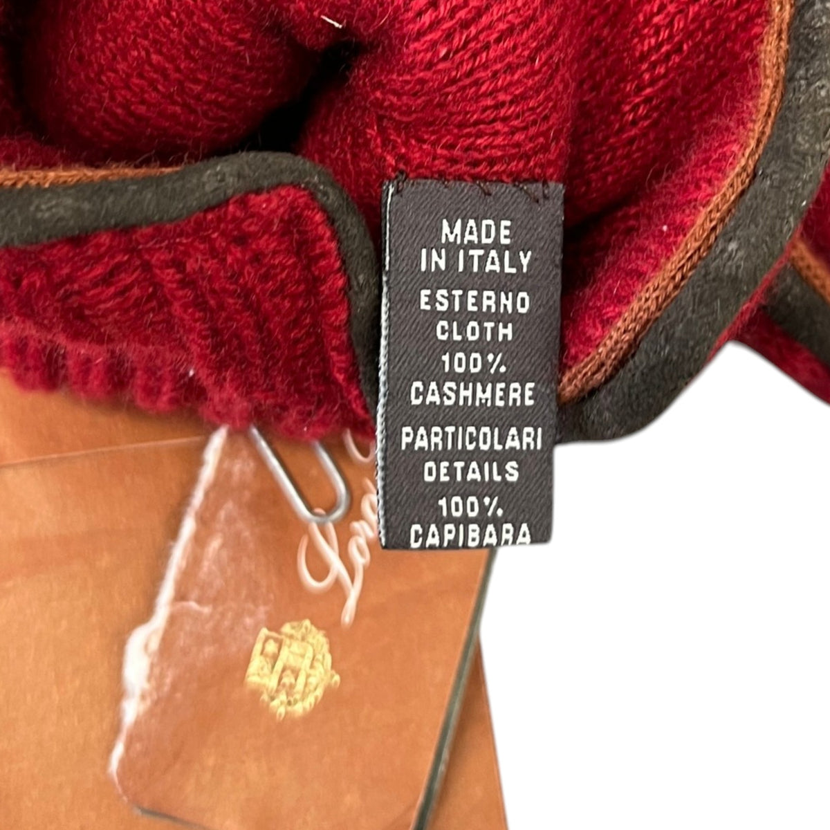 Men's Knit Cashmere Gloves Red - Photo 9
