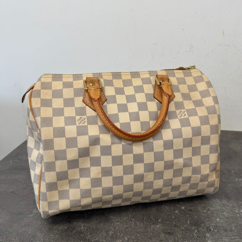 Women's Damier Azur Speedy 30 Handbag White