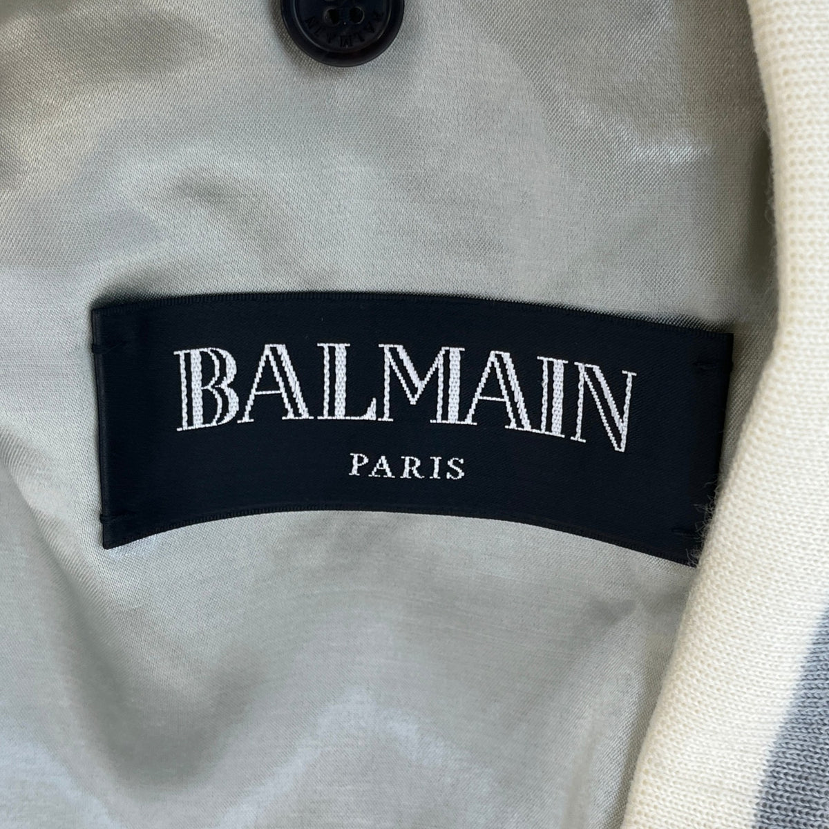 Men's Satin Logo Embroidered Medallion Bomber Jacket Silver Size M - Photo 7