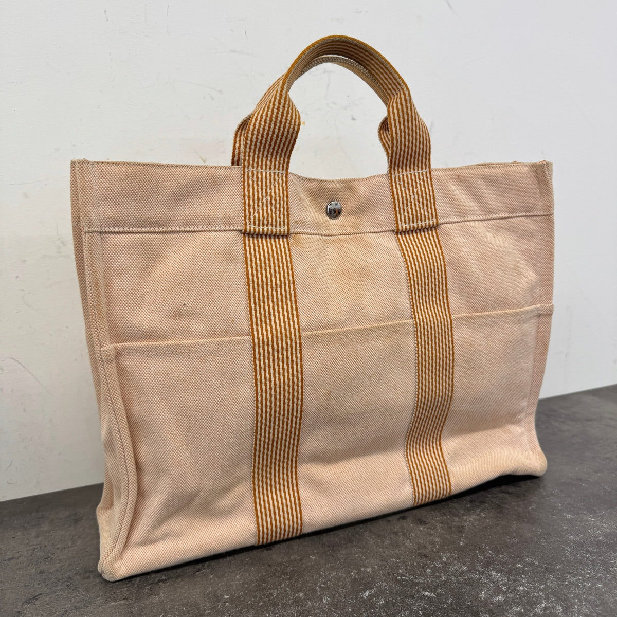 Women's Toile Fourre-Tout Handbag Orange - Photo 12