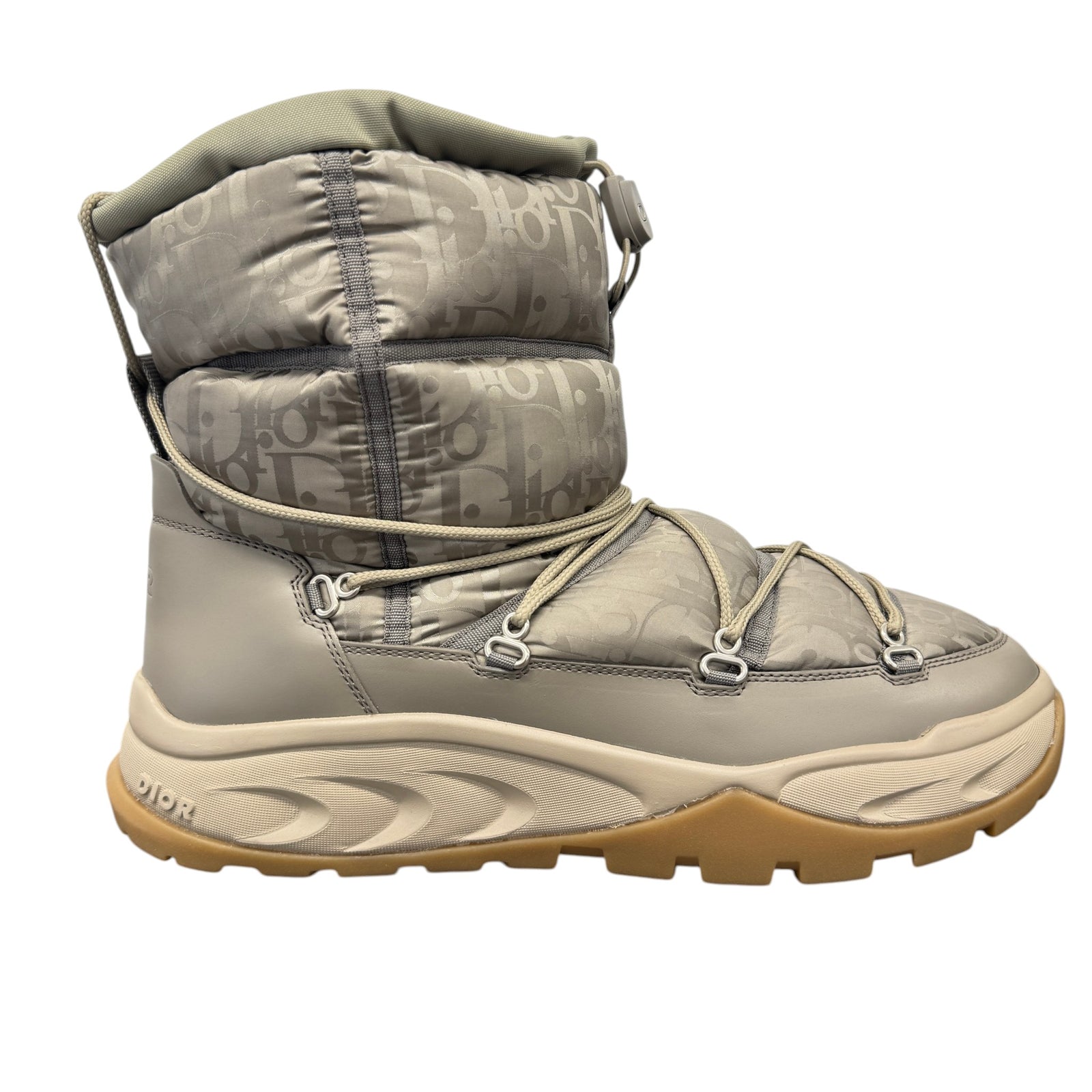 Men's Oblique Nylon Snow Boots Beige Size EU 43 / UK 9 - Photo 1