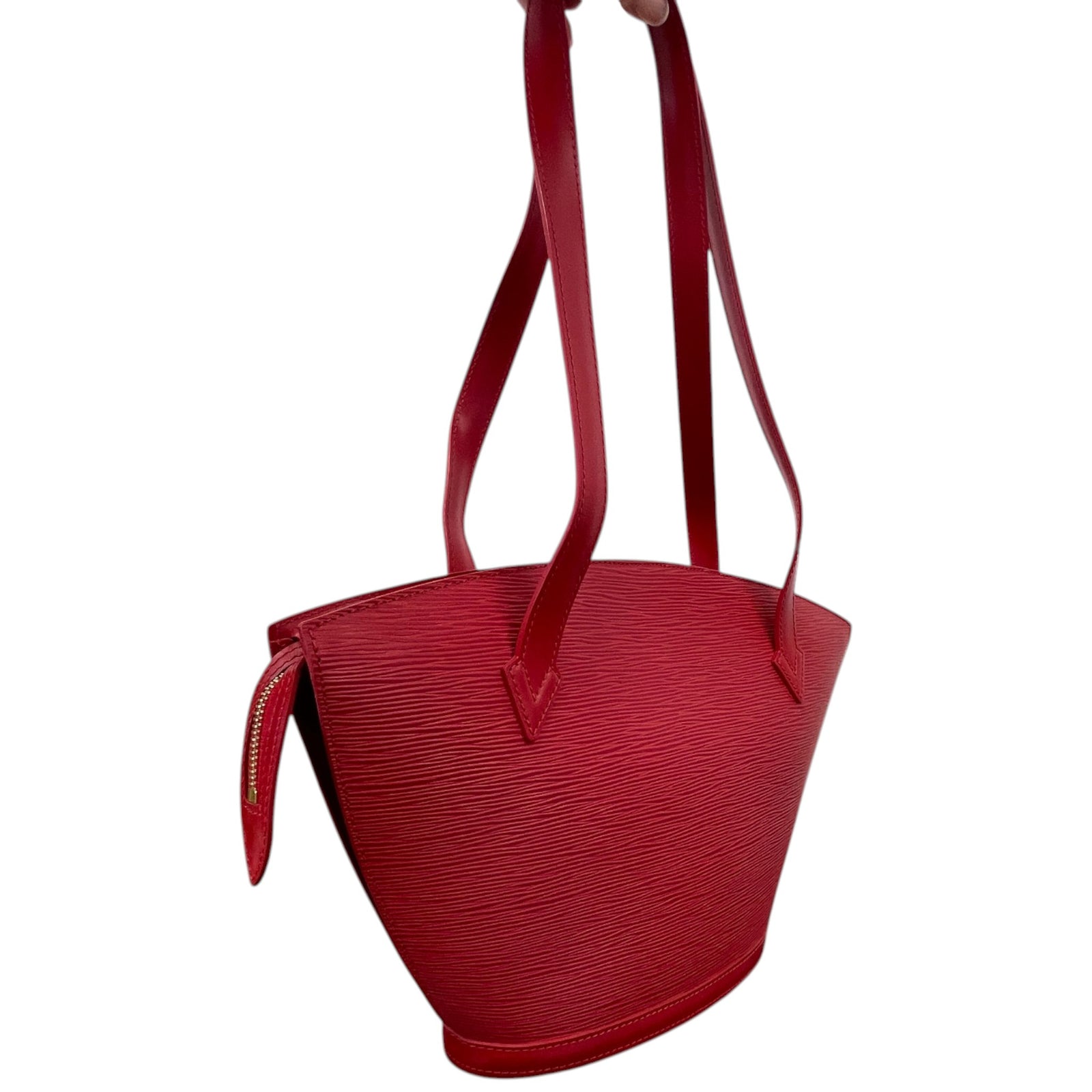 Women's Epi Leather Saint Jacques Pm Handbag Red - Photo 8