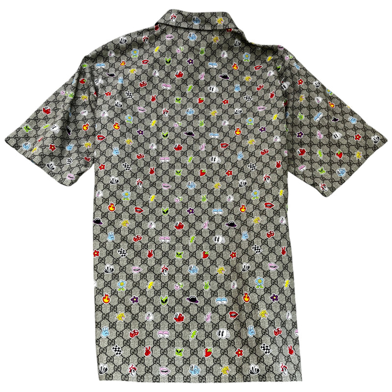 Men's Gg Supreme Shirt Beige Size IT 50 / UK L