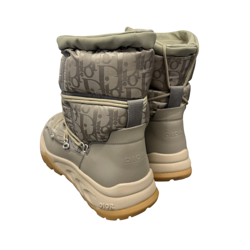 Men's Oblique Nylon Snow Boots Beige Size EU 43 / UK 9