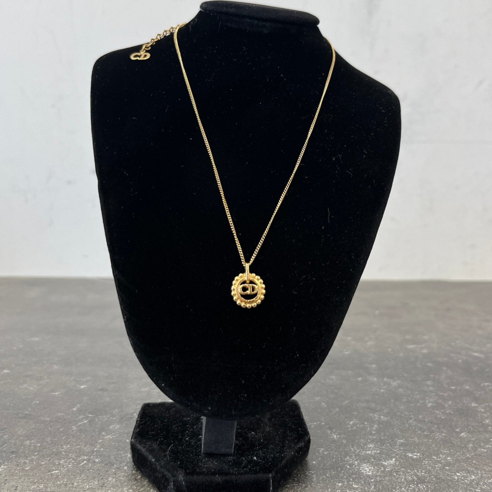 Women's CD Logo Pendant Necklace Gold - Photo 6