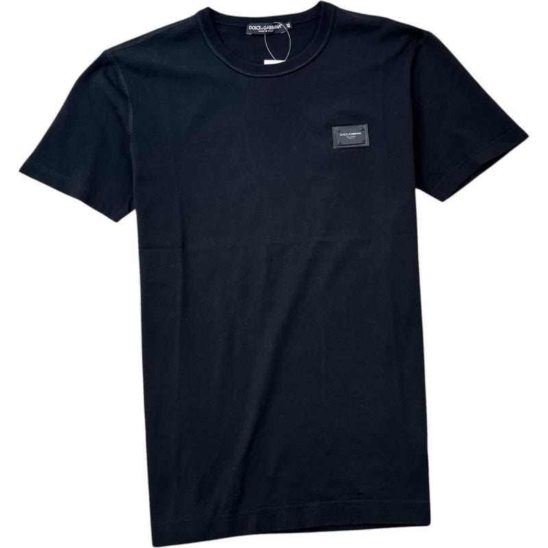 Men's Plaque Logo T-Shirt Black Size IT 48 / UK M