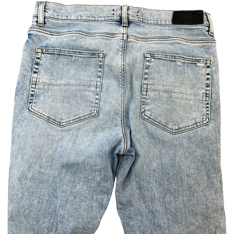 Men's Pajama Art Patch Jeans Blue Size XL / W36