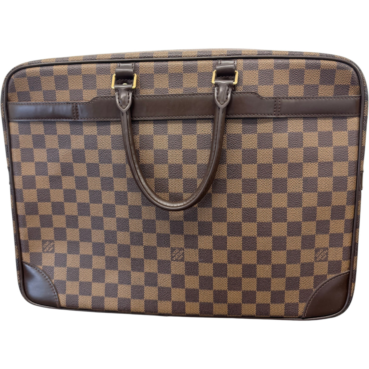 Men's Damier Ebene Porte-Documents Voyage GM Briefcase Brown - Photo 2