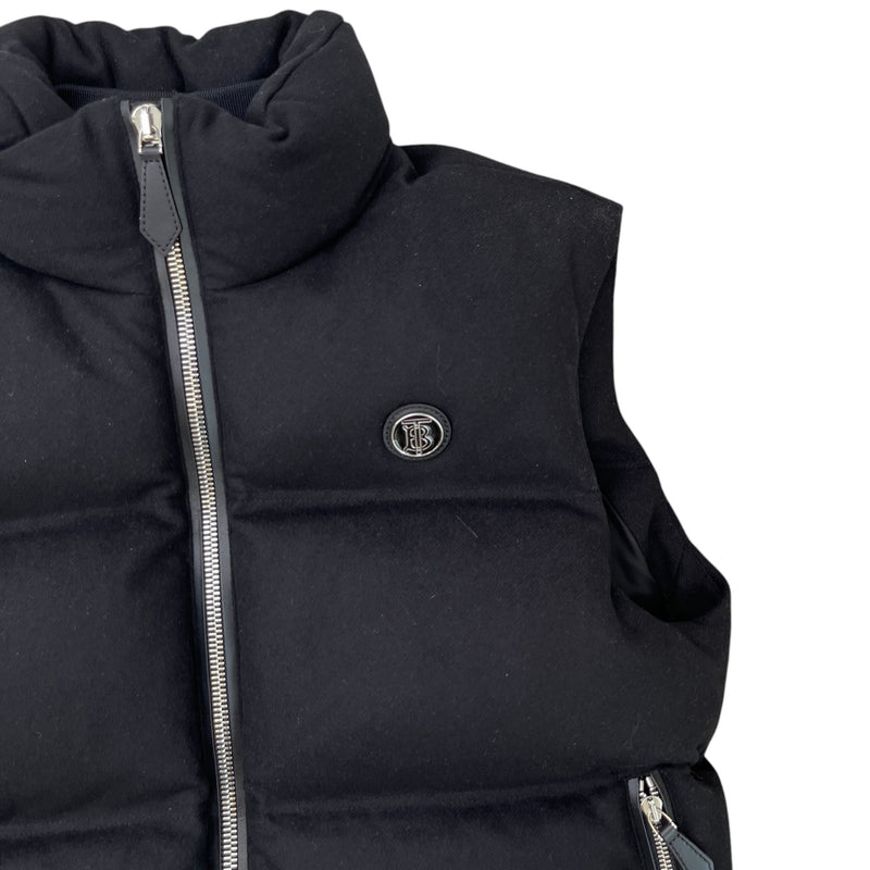 Men's Plaque Logo Gilet Black Size S