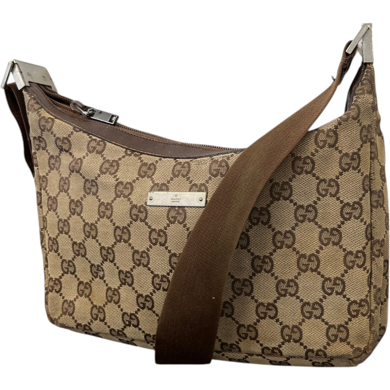 Women's GG Monogram Canvas Handbag Beige - Photo 5