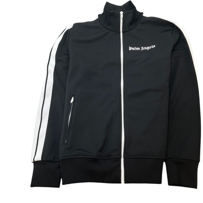 Men's Stripe Logo Track Jacket Black Size XL