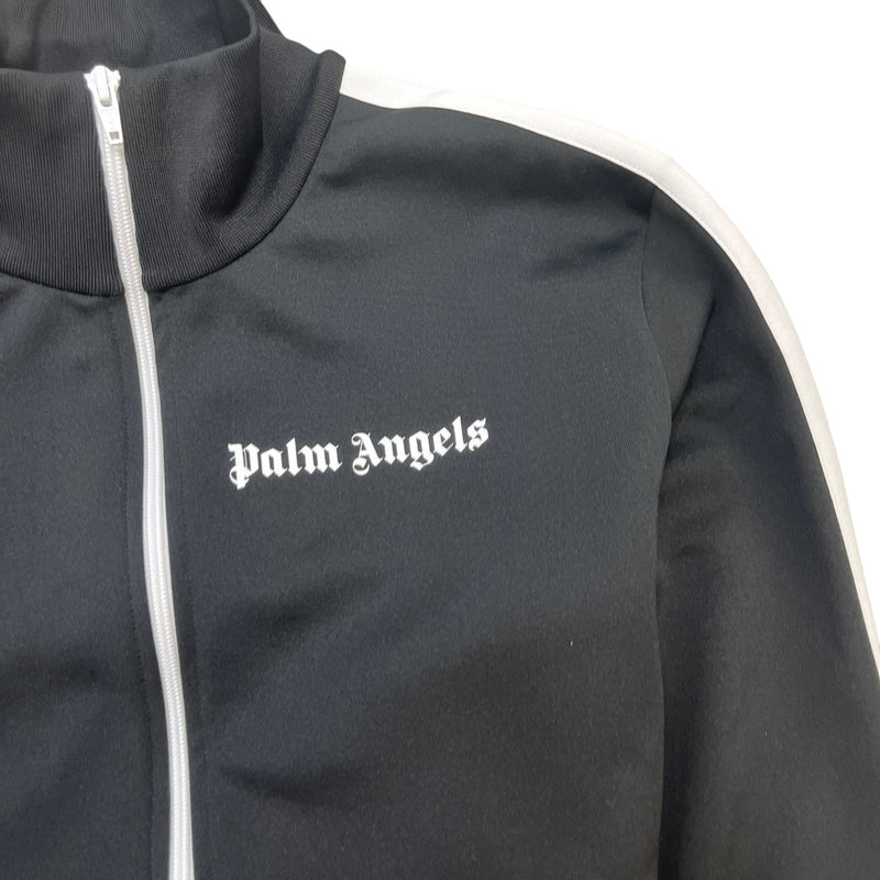 Men's Stripe Logo Track Jacket Black Size XL