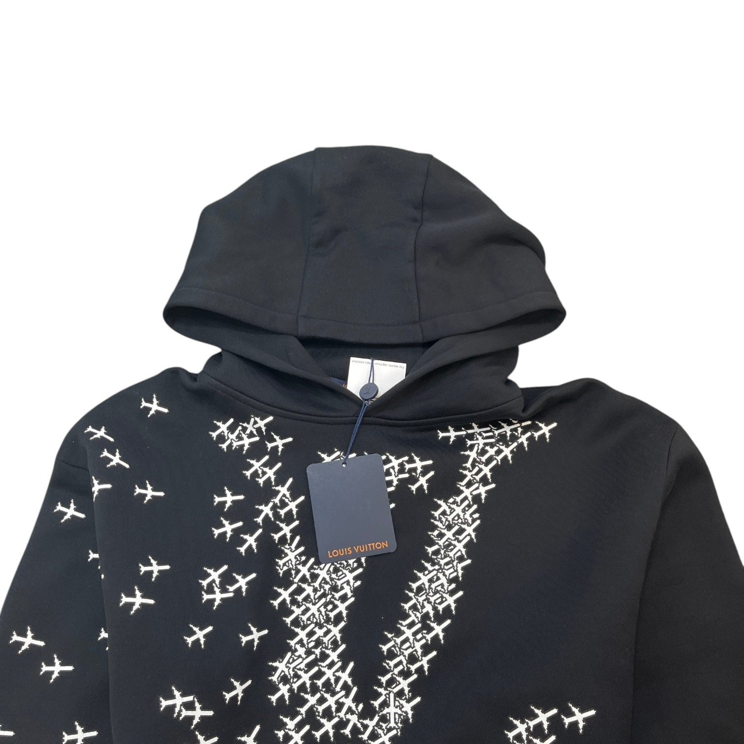 Men's Lv Planes Hoodie Black Size M - Photo 5