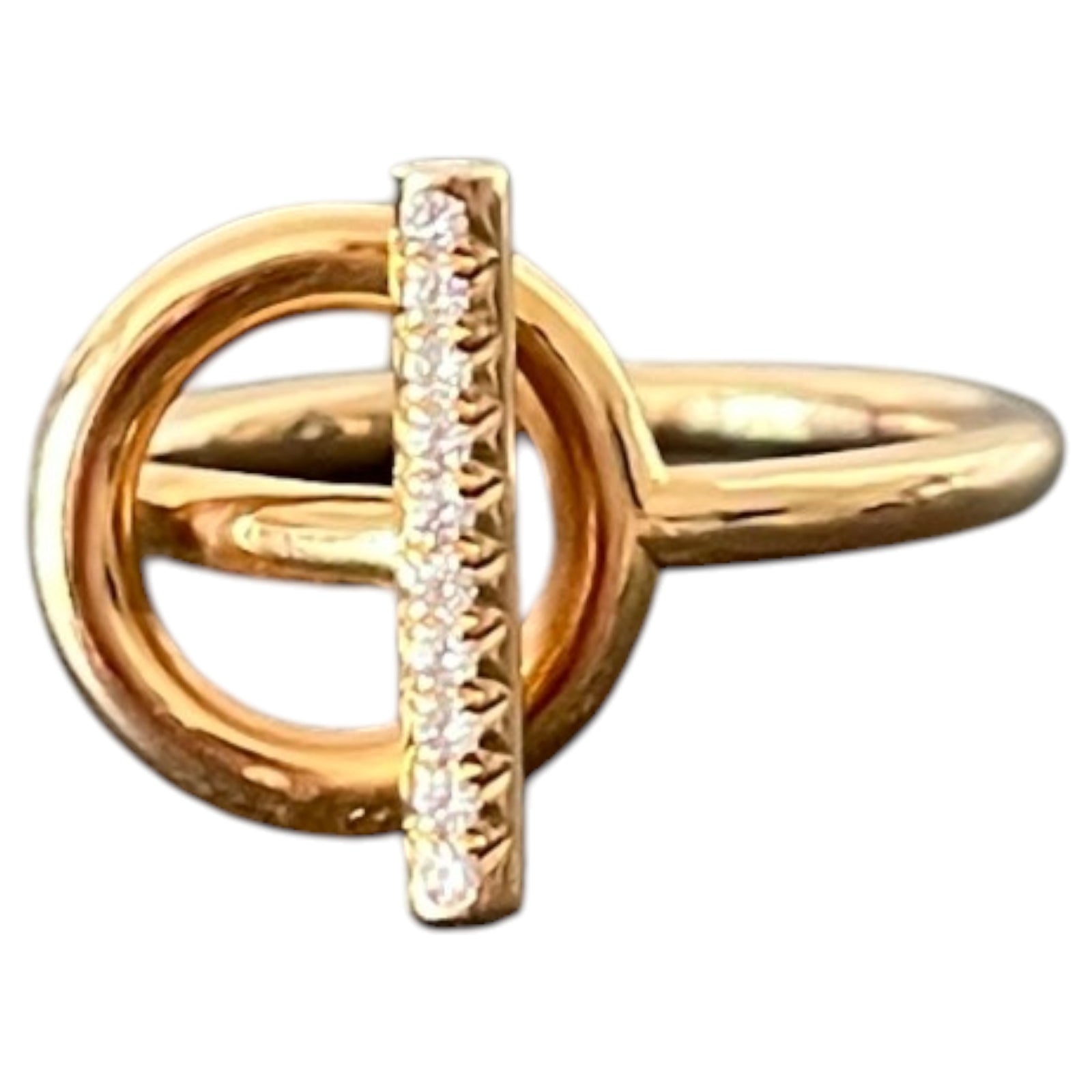 Women's Small Echappee 53 18K Ring Rose Gold Size M - Photo 1