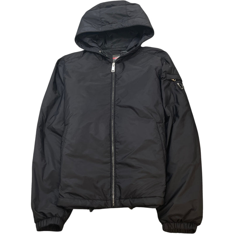 Men's Triangle Logo Plaque Down Jacket Black Size M