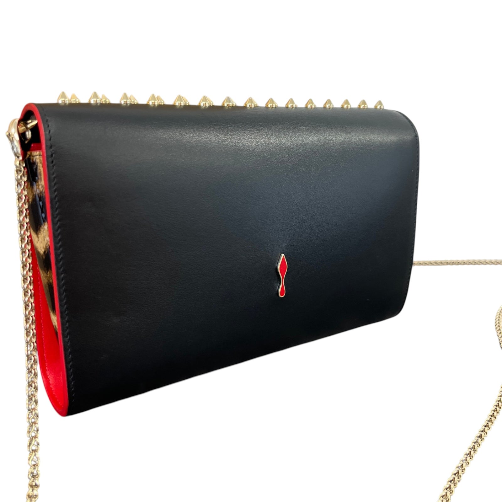 Women's Paloma Spiked Chain Crossbody Bag Black - Photo 8