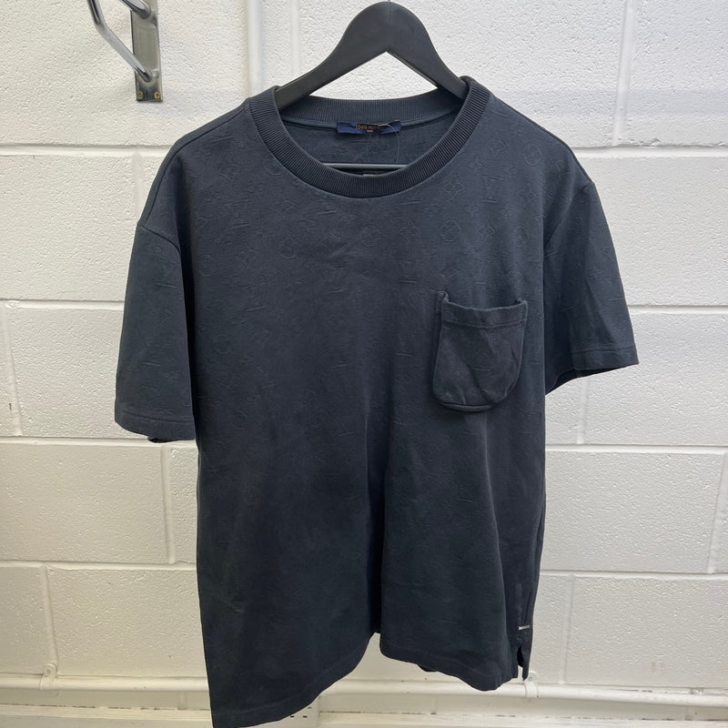 Men's 3D Pocket Monogram T-Shirt Charcoal Size L