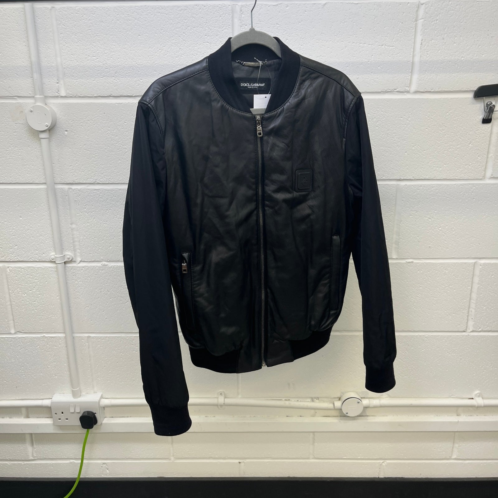 Men's Plaque Logo Varsity Jacket Black Size IT 50 / L - Photo 1