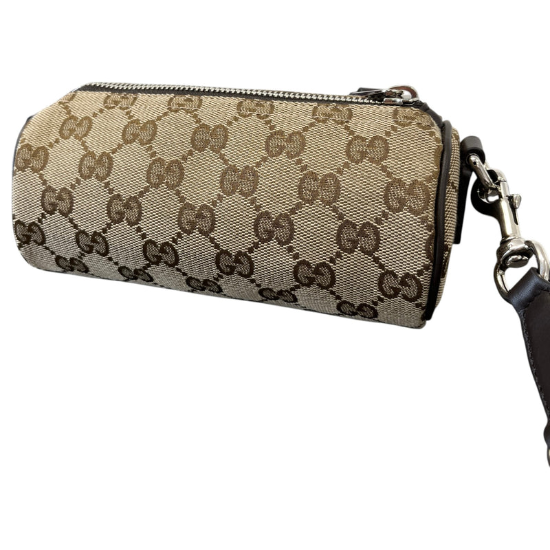 Women's GG Canvas Mini Cylinder Crossbody Bag Beige