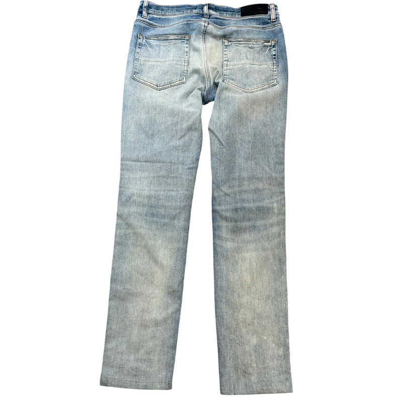 Men's Mx1 Distressed Bandana Jeans Blue Size Waist 32"