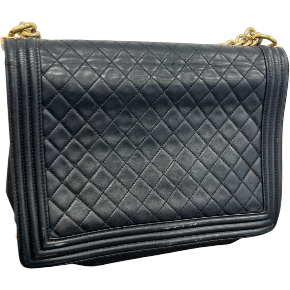 Women's Large Lambskin CC Boy Crossbody Bag Black - Photo 9