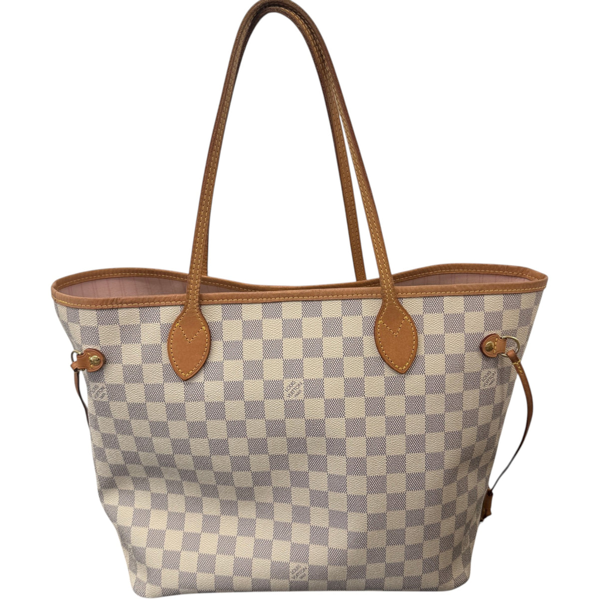 Women's Damier Azur Neverfull MM Handbag White - Photo 1