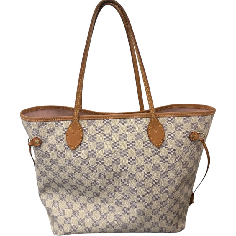 Women's Damier Azur Neverfull MM Handbag White