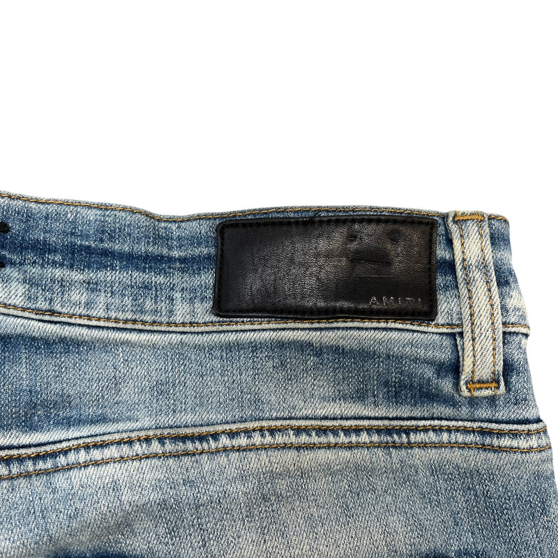 Men's Mx1 Distressed Bandana Jeans Blue Size Waist 32"