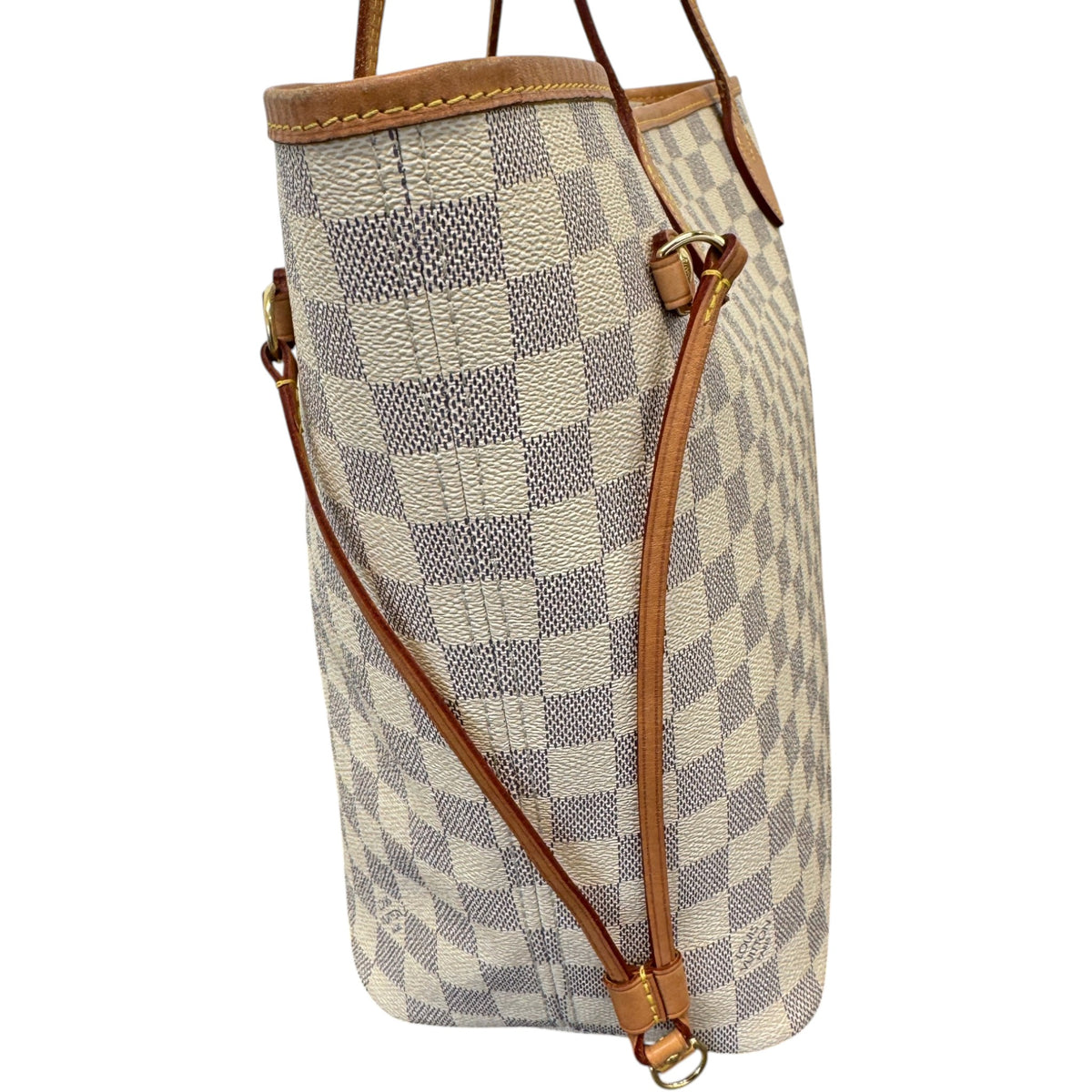 Women's Damier Azur Neverfull MM Handbag White - Photo 5