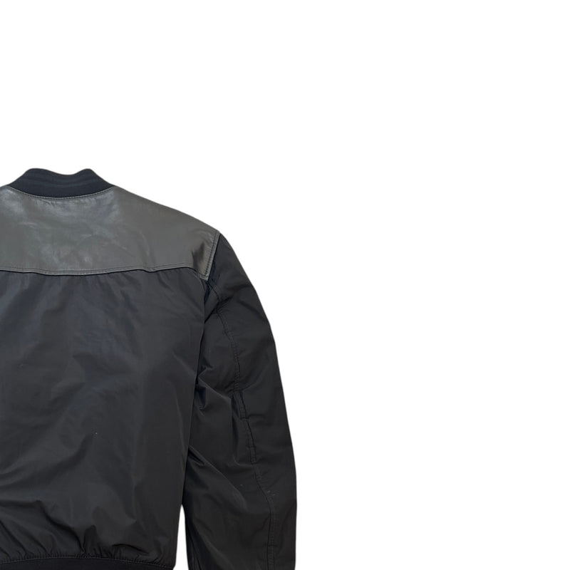 Men's Plaque Logo Varsity Jacket Black Size IT 50 / L