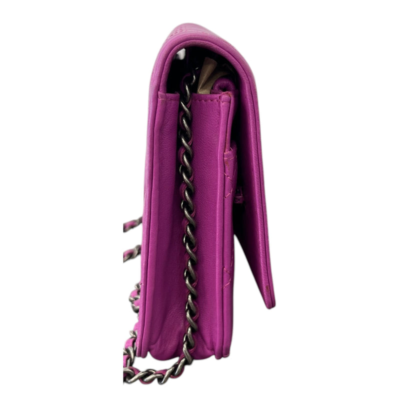 Women's Boy Wallet On Chain WOC Lambskin Bag Purple