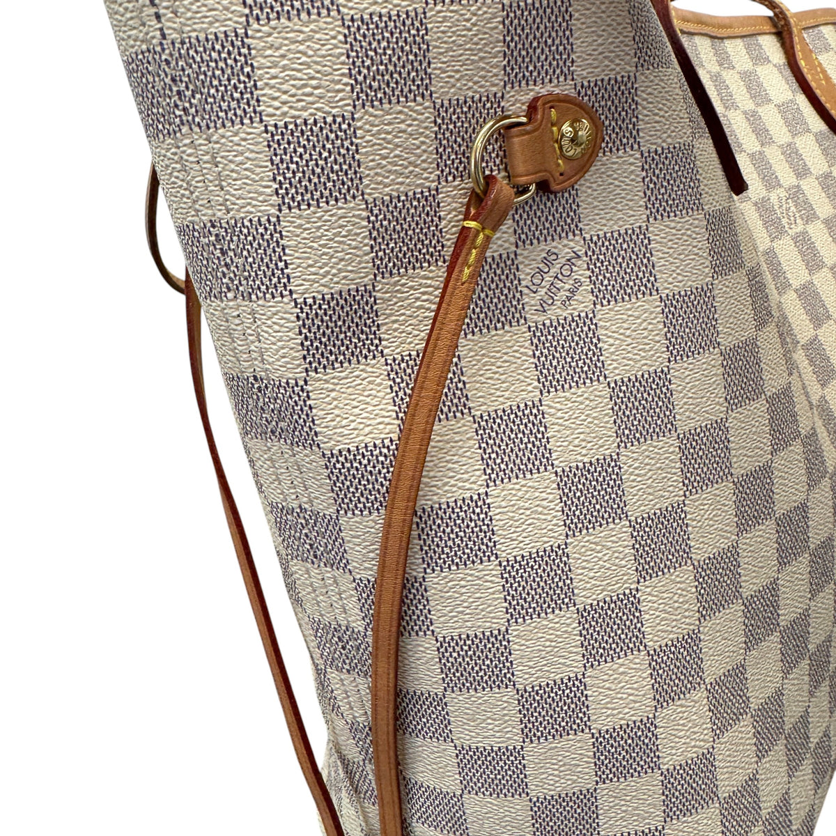 Women's Damier Azur Neverfull MM Handbag White - Photo 10