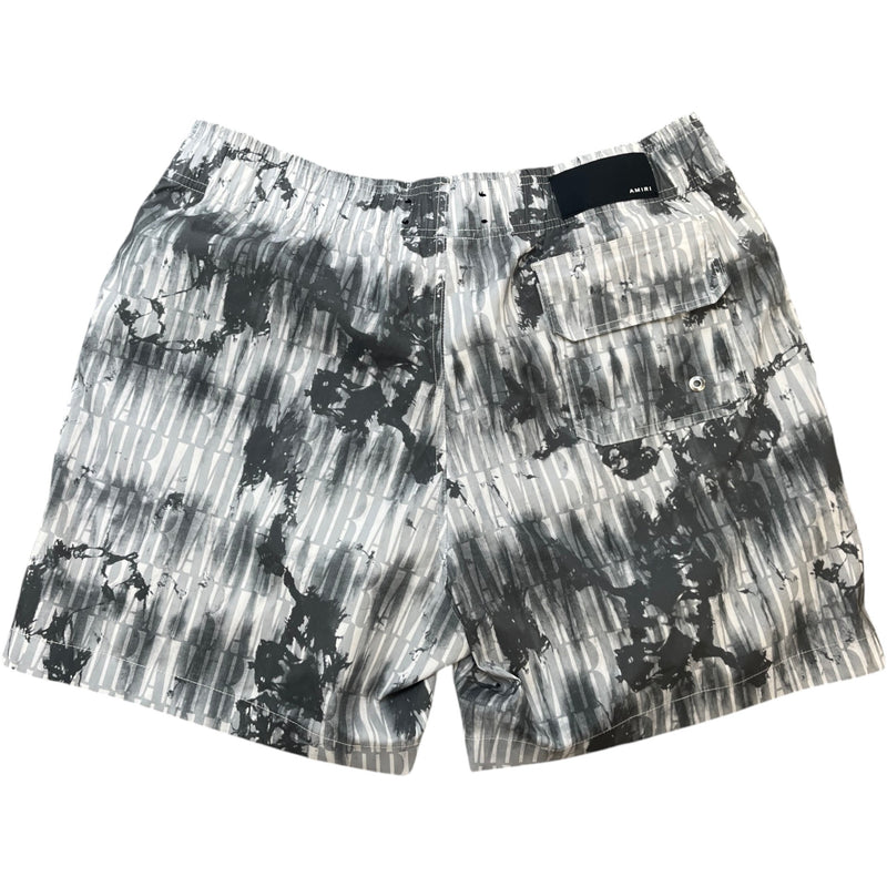 Men's Logo Print Swim Shorts Grey Size M