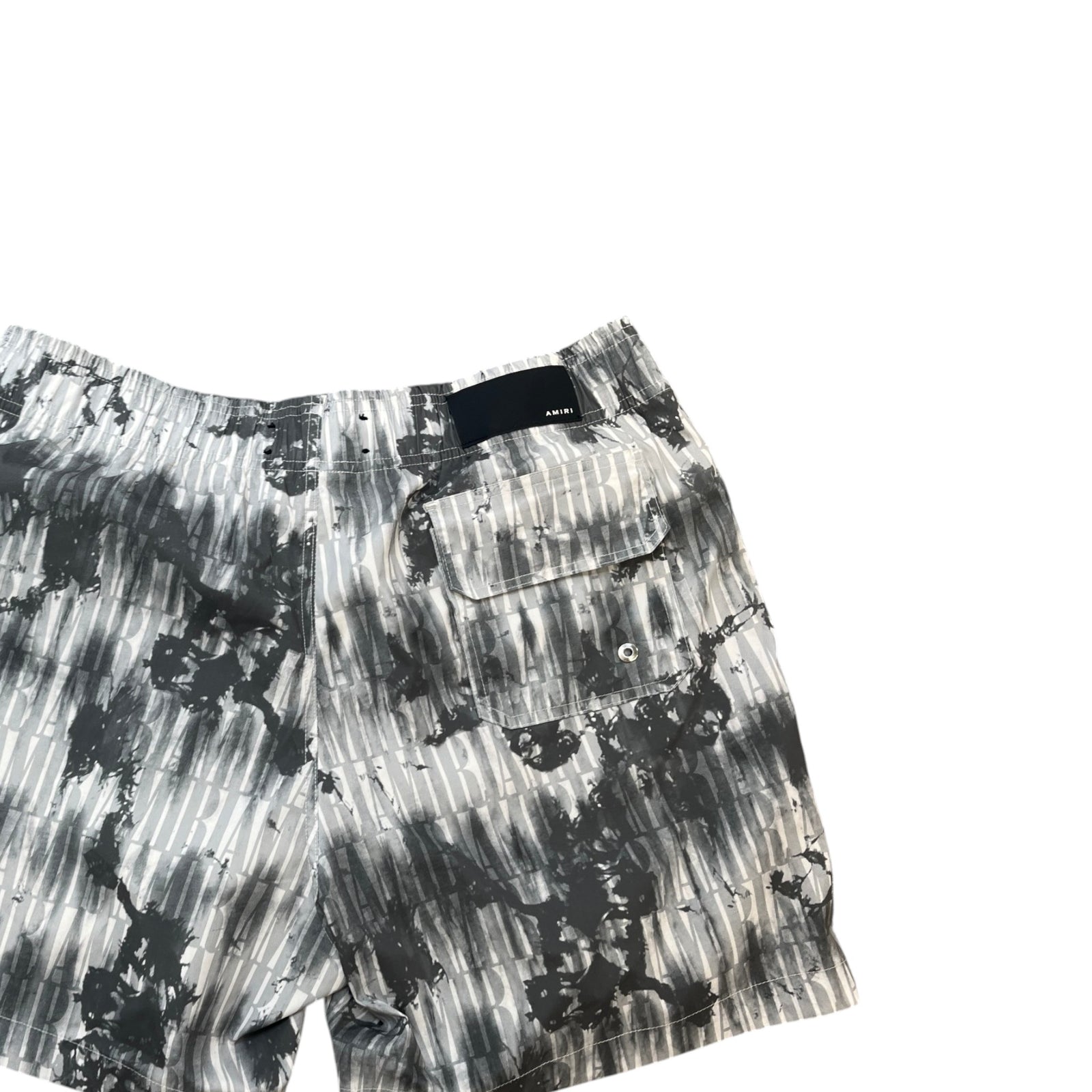 Men's Logo Print Swim Shorts Grey Size M - Photo 4