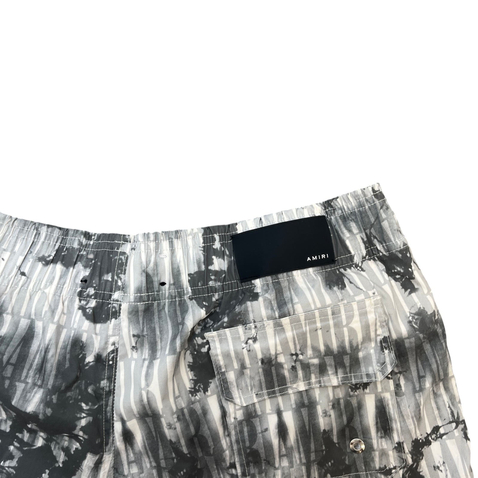 Men's Logo Print Swim Shorts Grey Size M - Photo 5