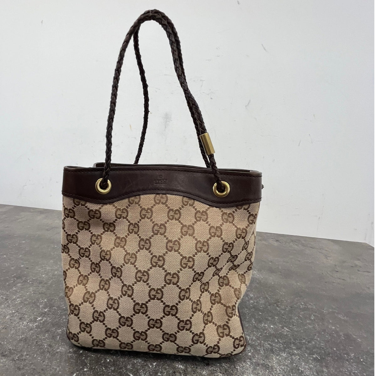 Women's GG Canvas Tote Handbag Beige - Photo 11