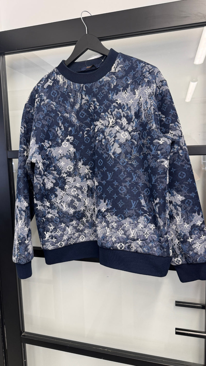 Men's Tapestry Monogram Sweatshirt Blue Size S