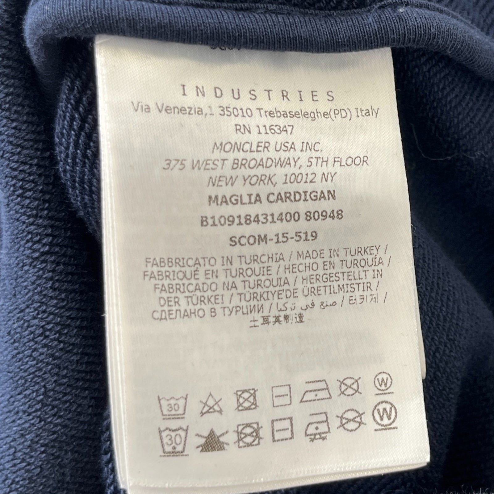 Men's Maglia Track Jacket Navy Size M - Photo 8