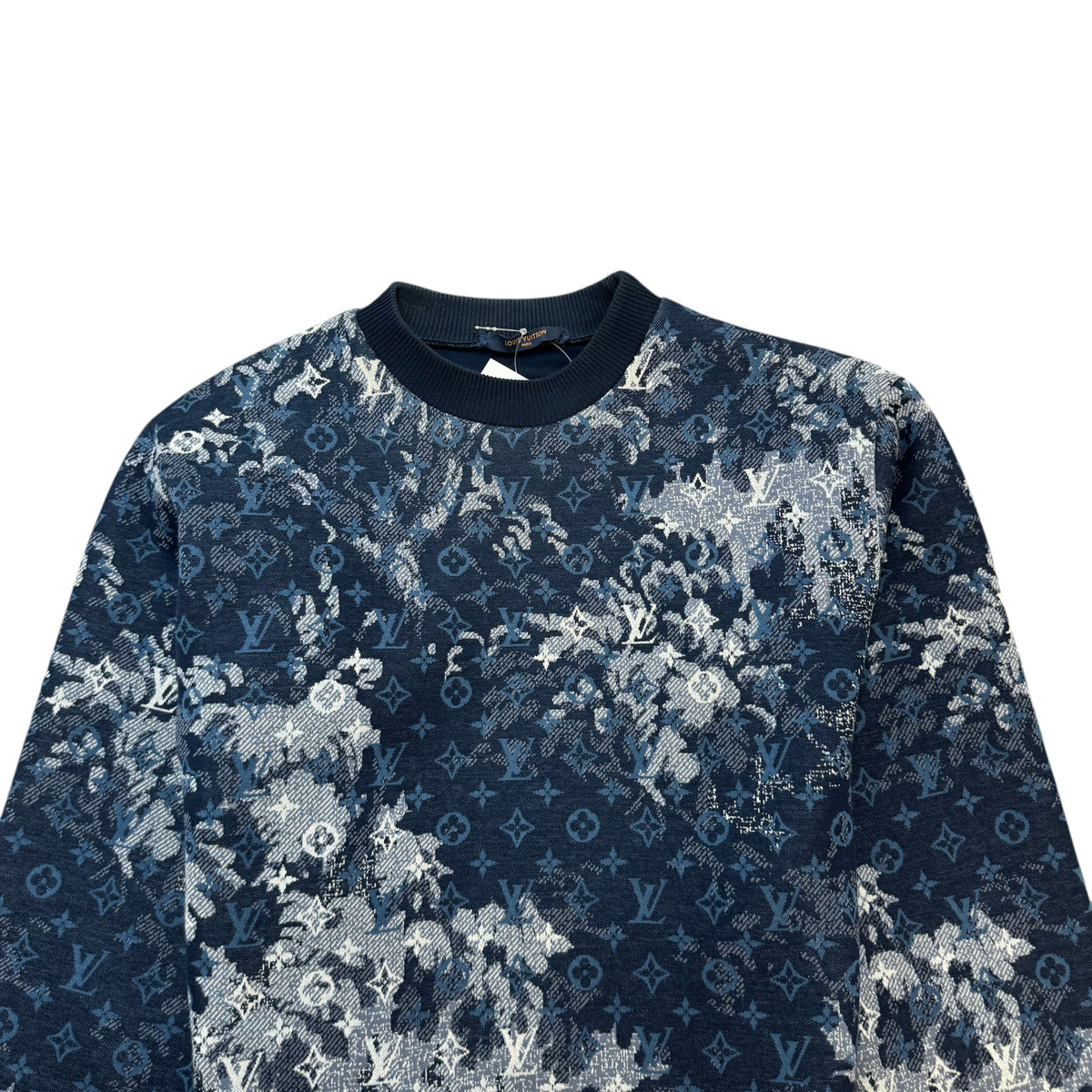 Men's Tapestry Monogram Sweatshirt Blue Size S - Photo 3