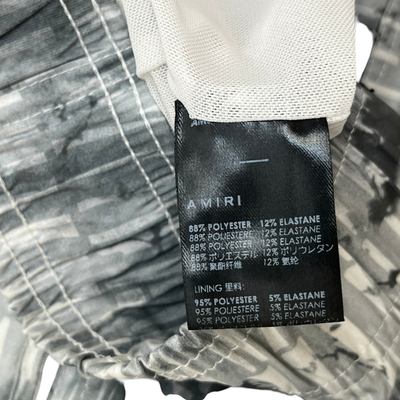 Men's Logo Print Swim Shorts Grey Size M