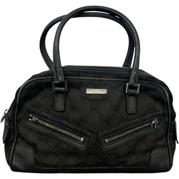 Women's GG Canvas Tote Handbag Black
